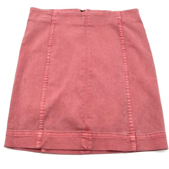 Jolt NWT Washed Dusty Rose Pink Stretch Denim Mini Skirt 1/25W Coastal Cowgirl - Picture 3 of 10